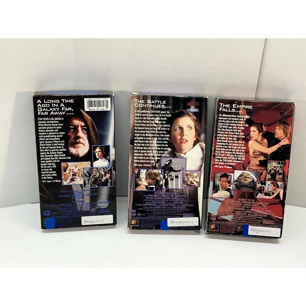 Star Wars 3-Tape Set (VHS,1995) Star Wars, Empire Strikes Back & Return Of Jedi